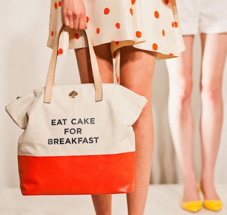 Kate Spade East Cake for Breakfast Canvas Tote Bag