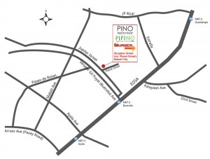 Map to Pipino Vegetarian Restaurant Jupiter Makati Branch