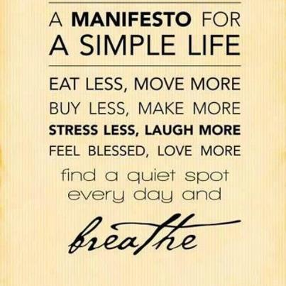 manifesto for a simple life