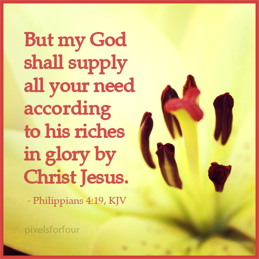 Bible verse about God's provision